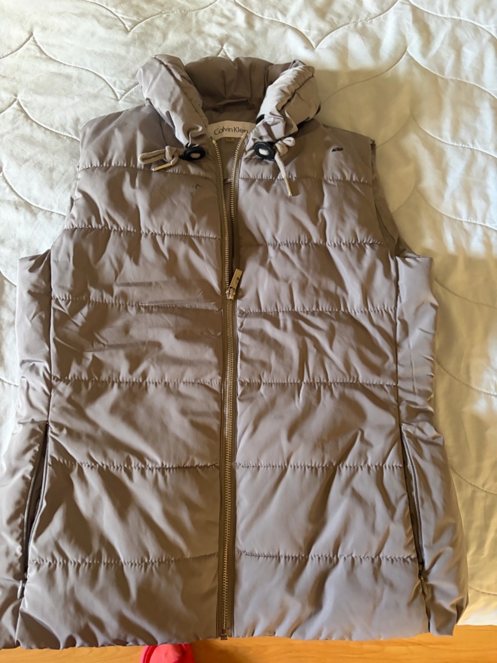 Calvin Klein Light Taupe Quilted Vest